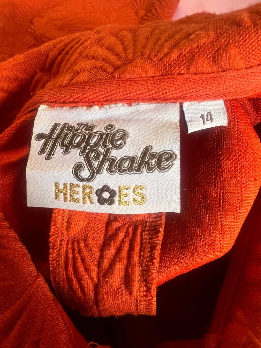 The Hippie Shake Romona Orange Zip Playsuit Romper - Picture 3 of 6